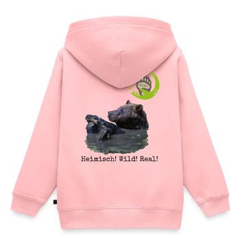 Pedro HWR - Sweat Premium à capuche enfant bio - rose - Dos - AI Model Kid Female (0cm)