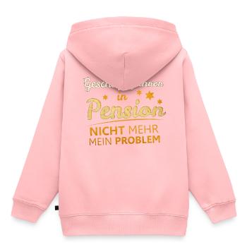 Geschäftsführer in Pension - Kinder Premium Organic Hoodie - Rosa - Hinten - AI Model Kid Female (0cm)