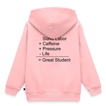 Great Student - Sweat Premium à capuche enfant bio - rose - Dos - AI Model Kid Female (0cm)