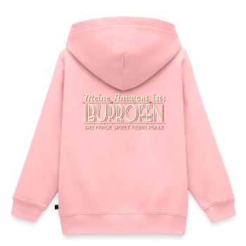 Krankenhaus - Kinder Premium Organic Hoodie - Rosa - Hinten - AI Model Kid Female (0cm)