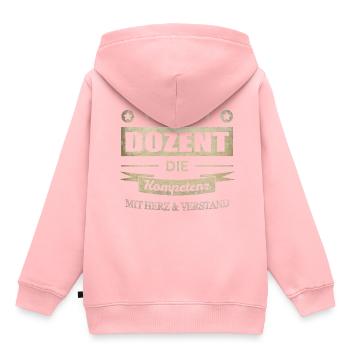 Dozent Spruch - Kinder Premium Organic Hoodie - Rosa - Hinten - AI Model Kid Female (0cm)