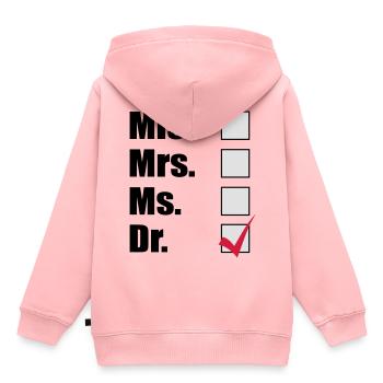 Doktor - Kinder Premium Organic Hoodie - Rosa - Hinten - AI Model Kid Female (0cm)