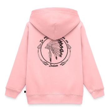 Indian Kopfschmuck Pfeil Ureinwohner Geschenk Herz - Kinder Premium Organic Hoodie - Rosa - Hinten - AI Model Kid Female (0cm)