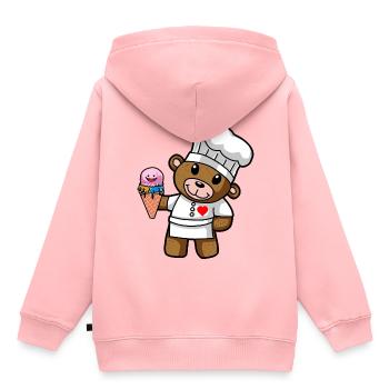 Teddy Cream Pastry Chef Candy Cream Shop Kid - Kids Premium Organic Hoodie - rose - Back - AI Model Kid Female (0cm)