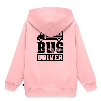 Bus chauffeur professionnel Bus conducteur Bus - Sweat Premium à capuche enfant bio - rose - Dos - AI Model Kid Female (0cm)