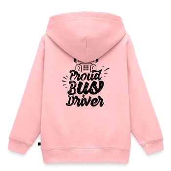 Chauffeur de bus chauffeur de bus chauffeur bus scolaire - Sweat Premium à capuche enfant bio - rose - Dos - AI Model Kid Female (0cm)