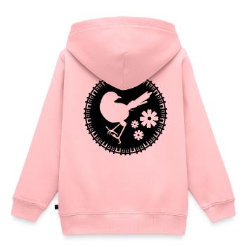 Bird - Nature Conservation Animal Lover - Kids Premium Organic Hoodie - rose - Back - AI Model Kid Female (0cm)