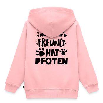 Mein bester Freund hat Pfoten Katzen Katzenbesitze - Kinder Premium Organic Hoodie - Rosa - Hinten - AI Model Kid Female (0cm)