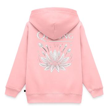 Meditation - Kinder Premium Organic Hoodie - Rosa - Hinten - AI Model Kid Female (0cm)