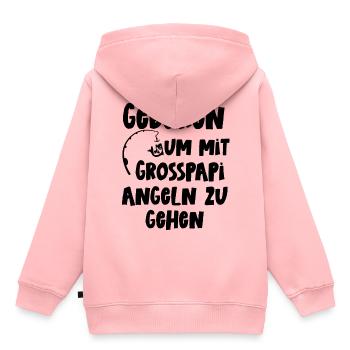 Geboren um mit Grosspapi angeln gehen Angelpartner - Kinder Premium Organic Hoodie - Rosa - Hinten - AI Model Kid Female (0cm)