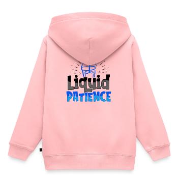 Koffein Liebhaber Geschenk Flüssigkeit Geduld Kaffee - Kinder Premium Organic Hoodie - Rosa - Hinten - AI Model Kid Female (0cm)