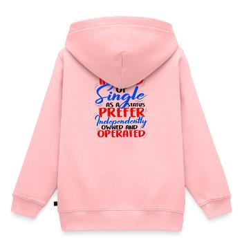 Anstelle von Single Independent Owned und - Kinder Premium Organic Hoodie - Rosa - Hinten - AI Model Kid Female (0cm)