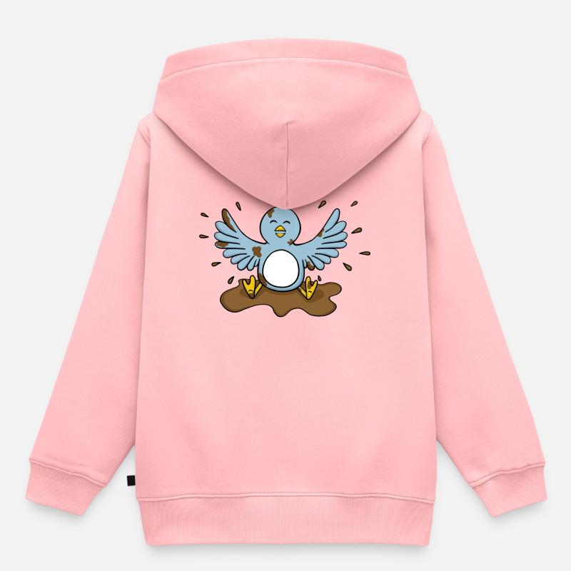 rustre litière - Sweat Premium à capuche enfant bio - rose
