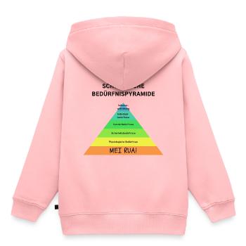 Schwäbische Bedürfnispyramide - Lustig Schwaben - Kinder Premium Organic Hoodie - Rosa - Hinten - AI Model Kid Female (0cm)