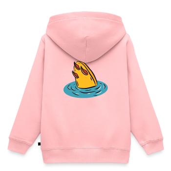 Surf - Kinder Premium Organic Hoodie - Rosa - Hinten - AI Model Kid Female (0cm)