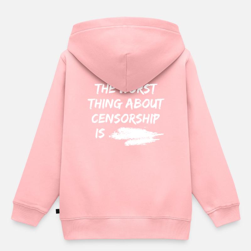 Liberté d'expression Liberté d'expression Journaliste - Sweat Premium à capuche enfant bio - rose