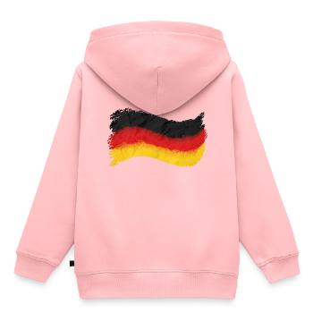 Deutschland Flagge - Kinder Premium Organic Hoodie - Rosa - Hinten - AI Model Kid Female (0cm)