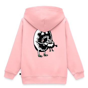 Donut Dark Grufti Gothic Fantasy Horror Spaß - Kinder Premium Organic Hoodie - Rosa - Hinten - AI Model Kid Female (0cm)