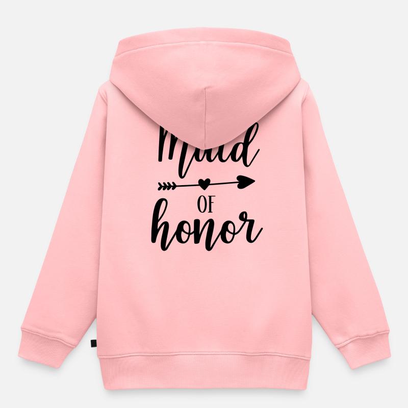 Demoiselle d'honneur - Sweat Premium à capuche enfant bio - rose