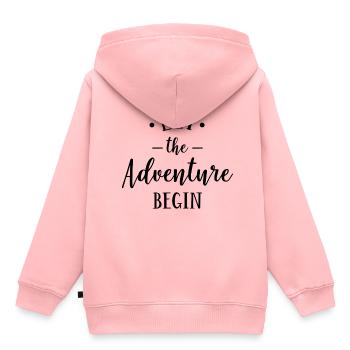 Let The Adventure Begin - Kids Premium Organic Hoodie - rose - Back - AI Model Kid Female (0cm)