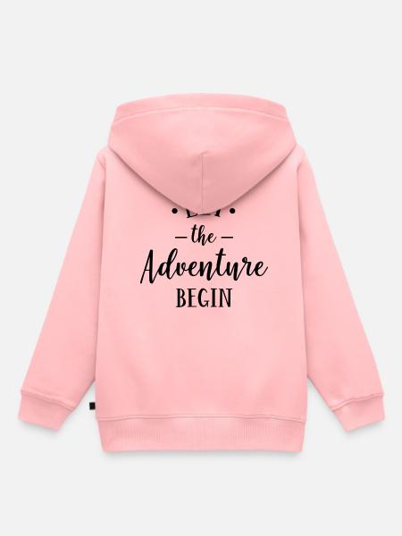 Let The Adventure Begin - Kids Premium Organic Hoodie - rose