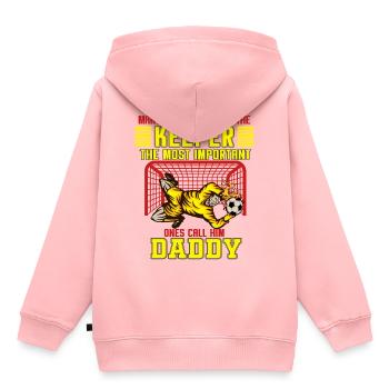 FATHER´S DAY Keeper - Kinder Premium Organic Hoodie - Rosa - Hinten - AI Model Kid Female (0cm)