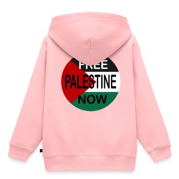 Liberté pour la Palestine / Gaza T-shirt Coran - Sweat Premium à capuche enfant bio - rose - Dos - AI Model Kid Female (0cm)