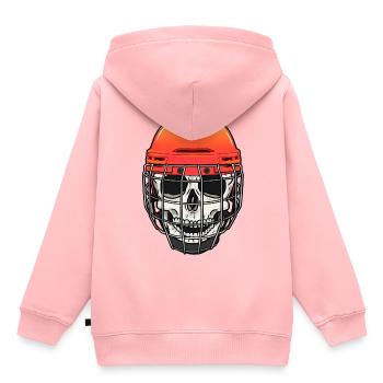 Eishockey Maske Sport Totenkopf - Kinder Premium Organic Hoodie - Rosa - Hinten - AI Model Kid Female (0cm)