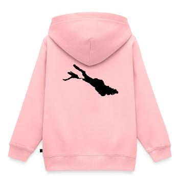 lac de Constance - Sweat Premium à capuche enfant bio - rose - Dos - AI Model Kid Female (0cm)