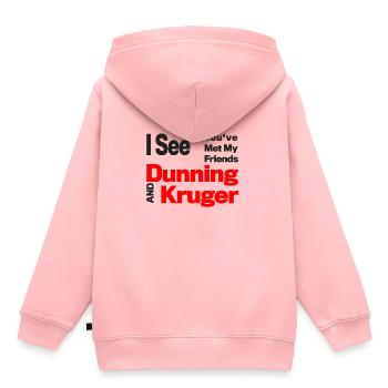 Dunning Kruger Effect - Kinder Premium Organic Hoodie - Rosa - Hinten - AI Model Kid Female (0cm)