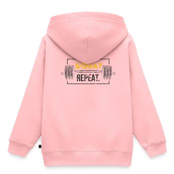 fitness - Sweat Premium à capuche enfant bio - rose - Dos - AI Model Kid Female (0cm)