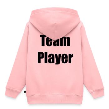 Team Player - Sweat Premium à capuche enfant bio - rose - Dos - AI Model Kid Female (0cm)