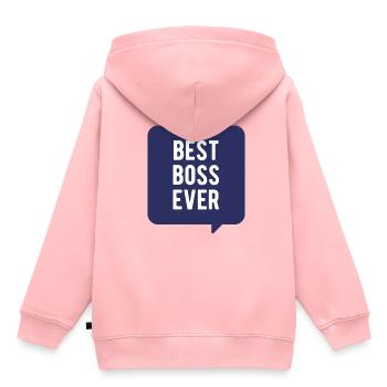 Meilleur patron jamais - Sweat Premium à capuche enfant bio - rose - Dos - AI Model Kid Female (0cm)