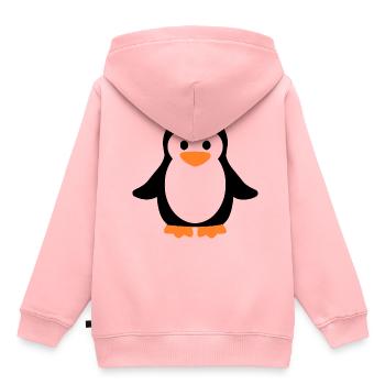 manchot - Sweat Premium à capuche enfant bio - rose - Dos - AI Model Kid Female (0cm)