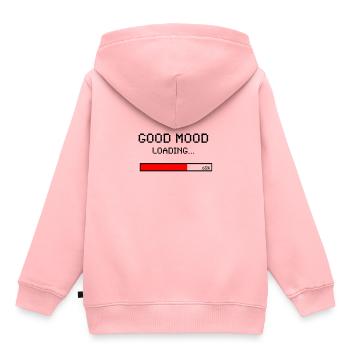 Gute Laune - Kinder Premium Organic Hoodie - Rosa - Hinten - AI Model Kid Female (0cm)