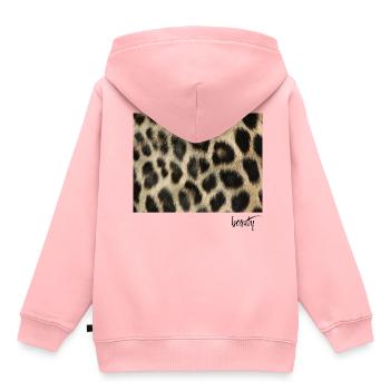 Léo Imprimer - Sweat Premium à capuche enfant bio - rose - Dos - AI Model Kid Female (0cm)