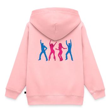 Disco 70 - Oldies années 70 - fête des années 70 - Sweat Premium à capuche enfant bio - rose - Dos - AI Model Kid Female (0cm)