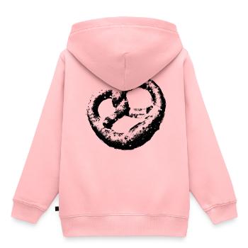 Bretzel - Sweat Premium à capuche enfant bio - rose - Dos - AI Model Kid Female (0cm)