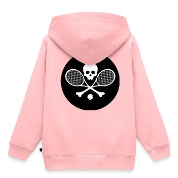 Tennis - Kinder Premium Organic Hoodie - Rosa - Hinten - AI Model Kid Female (0cm)