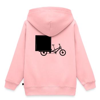 Lastenrad - Kinder Premium Organic Hoodie - Rosa - Hinten - AI Model Kid Female (0cm)