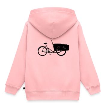 Lastenrad - Kinder Premium Organic Hoodie - Rosa - Hinten - AI Model Kid Female (0cm)