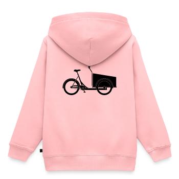 Lastenrad - Kinder Premium Organic Hoodie - Rosa - Hinten - AI Model Kid Female (0cm)
