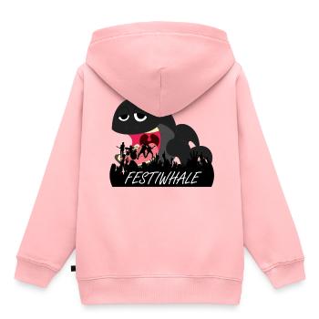Festival Konzert Wal Band Veranstaltung Musik - Kinder Premium Organic Hoodie - Rosa - Hinten - AI Model Kid Female (0cm)