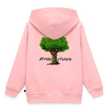 Fridays for Future Tree Design; Climate; Tree design - Kids Premium Organic Hoodie - rose - Back - AI Model Kid Female (0cm)