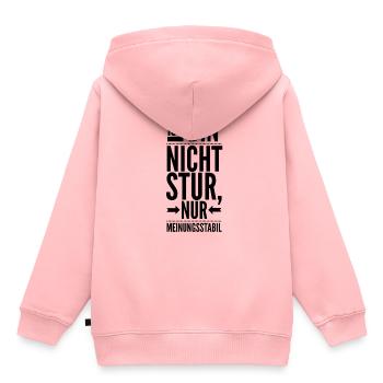 Ich Bin Nicht Stur Nur Meinungsstabil Spruch - Kinder Premium Organic Hoodie - Rosa - Hinten - AI Model Kid Female (0cm)
