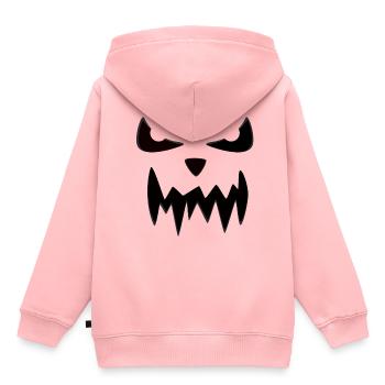 Halloween Grusel Gesicht - Kinder Premium Organic Hoodie - Rosa - Hinten - AI Model Kid Female (0cm)