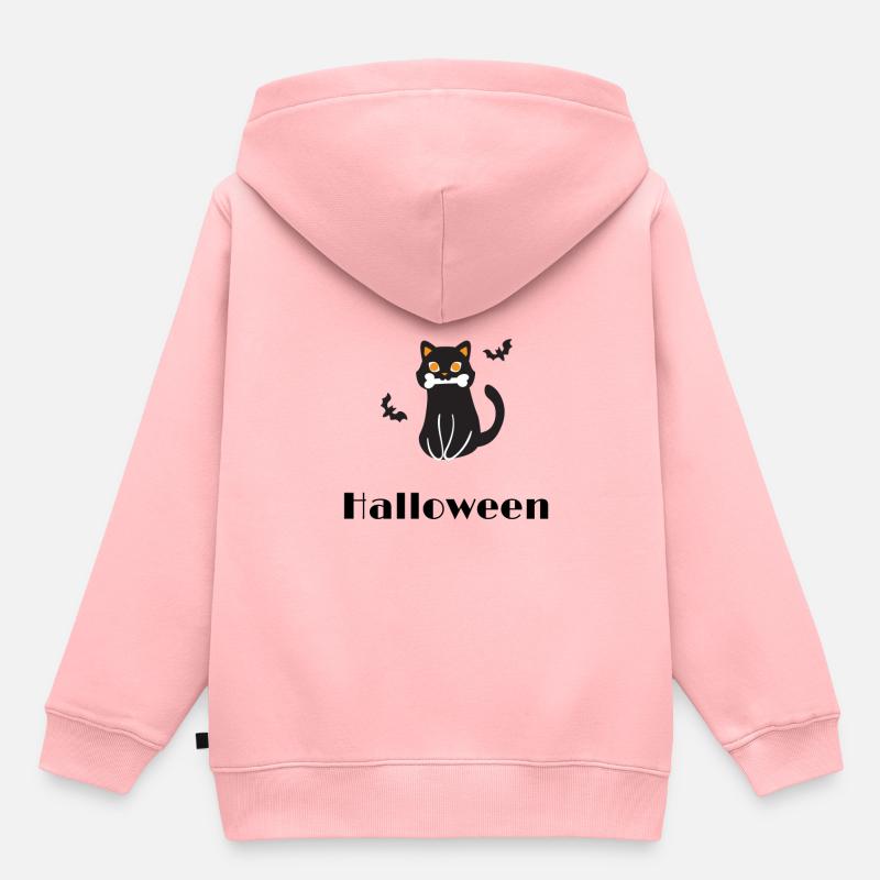 Halloween - Sweat Premium à capuche enfant bio - rose