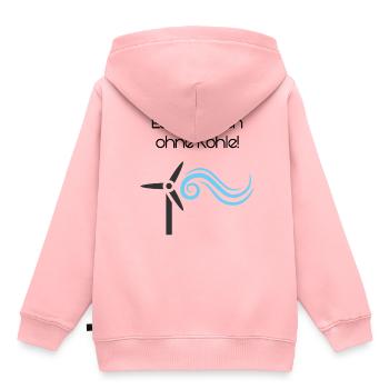 l'énergie éolienne - Sweat Premium à capuche enfant bio - rose - Dos - AI Model Kid Female (0cm)