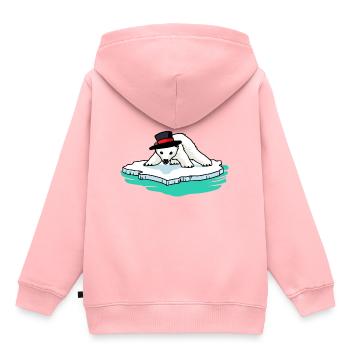 Eisbär Eisbären Bär Fantasy Kinder Arktis - Kinder Premium Organic Hoodie - Rosa - Hinten - AI Model Kid Female (0cm)