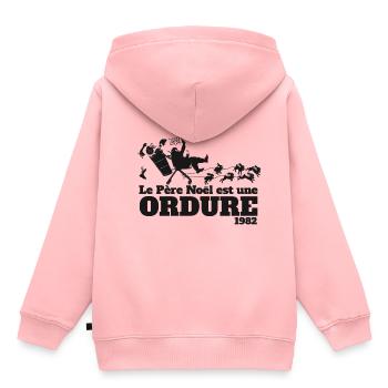 Film culte - Le père noël est une ordure - 1982 - Sweat Premium à capuche enfant bio - rose - Dos - AI Model Kid Female (0cm)